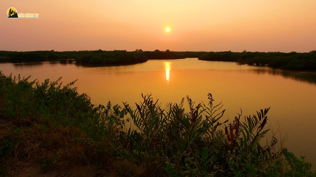 hoàng hôn trên vườn QGXT